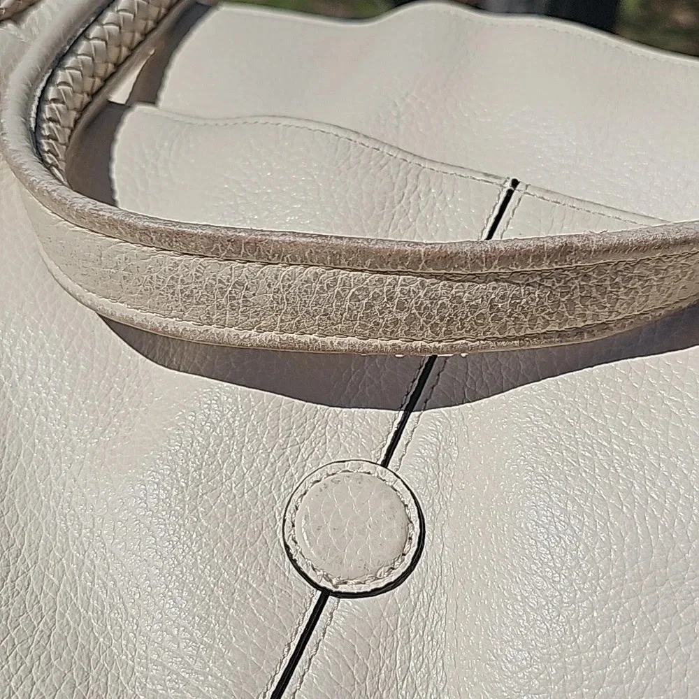 Cole Haan crossbody with fox pom